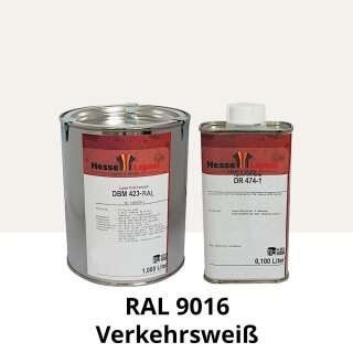 Farblack Hesse Lignal 2K DBM 423 - RAL 9016 Verkehrsweiß 1 Liter