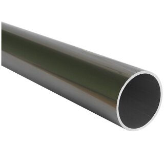 Aluminium Rundrohr Ø 43 x 2 mm Edelstahloptik eloxiert Länge:  100 mm / 10 cm / 0,1 m