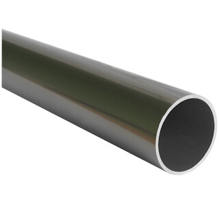 Aluminium Rundrohr Ø 43 x 2 mm Edelstahloptik eloxiert Länge:  2800 mm / 280 cm / 2,8 m