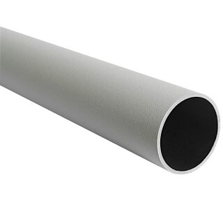 Aluminium Rundrohr Ø 43 x 2 mm Weiß eloxiert RAL 9002  Länge: 4100 mm / 410 cm / 4,1 m