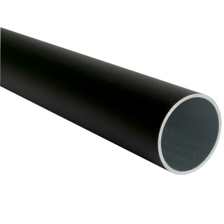 Aluminium Rundrohr Ø 43 x 2 mm Schwarz eloxiert RAL 9005  Länge: 100 mm / 10 cm / 0,1 m