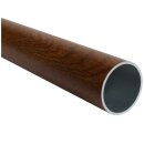 Aluminium Rundrohr Ø 43 x 2 mm Holz - Mahagoni Holzdekor Länge: 4000 mm / 400 cm / 4,0 m