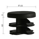Lamellenstopfen rund 6 Stück Rundrohr Ø 15 x 2 mm
