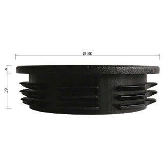 Lamellenstopfen rund 6 Stück Rundrohr Ø 80 x 2 mm