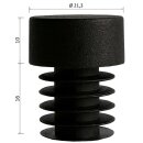 Lamellenstopfen rund 10 Stück Rundrohr Ø 21,3 x 2 mm