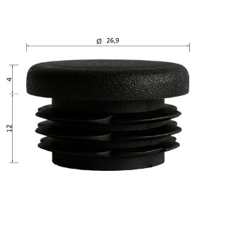 Lamellenstopfen rund 10 Stück Rundrohr Ø 26,9 x 2 mm