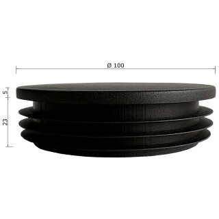 Lamellenstopfen rund 20 Stück Rundrohr Ø 100 x 2 mm