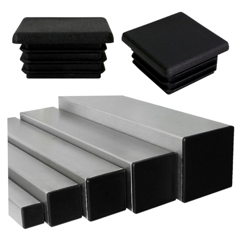 Kunststoff Lamellenstopfen Abdeckkappe Rundstopfen 45 mm Schwarz 5 Stück