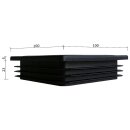 Lamellenstopfen quadratisch 6 Stück Quadratrohr 100 x 100 x 2 mm