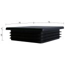 Lamellenstopfen quadratisch 50 Stück Quadratrohr 75 x 75 x 2 mm