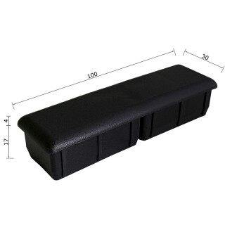 Kunststoffkappen rechteckig 4 Stück Rechteckrohr 100 x 30 x 2 mm