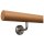 Buche Handlauf Ø 50 mm bearbeitete Enden und Halter, Länge: 450 cm + 6 Halter Enden: gefast