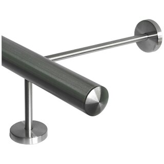 Fußstütze Edelstahl Halter 10 / 25 cm, Länge 330 cm 4 Paar Halter