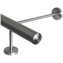 Fußstütze Edelstahl Halter 10 / 25 cm, Länge 330 cm 4 Paar Halter