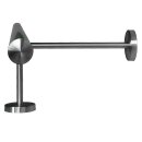 Fußstütze Edelstahl Halter 10 / 25 cm, Länge 330 cm 4 Paar Halter
