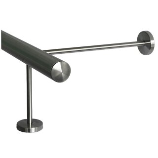 Fußstütze Edelstahl Halter 15 / 30 cm, Länge 180 cm 3 Paar Halter