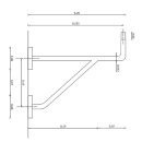 Handlaufhalter Modell O Ballettstangenhalter Edelstahl gewinkelt mit Holzgewinde M12