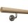 Ahorn Holz Handlauf Ø 42 mm gewinkelte Edelstahlhalter, Länge: 40 cm mit 2 Halter und gefast