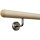 Ahorn Holz Handlauf Ø 42 mm gewinkelte Edelstahlhalter, Länge: 160 cm mit 3 Halter und Halbkugel gefräst