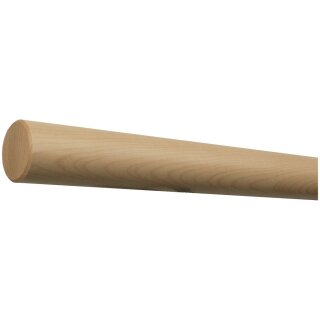 Ahorn Holz Handlauf Ø 42 mm mit Holzenden ohne Handlaufhalter, Länge 140 cm und gefast
