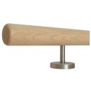 Ahorn Holz Handlauf Ø 42 mm gerade Edelstahlhalter...
