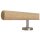 Ahorn Holz Handlauf Ø 42 mm gerade Edelstahlhalter und Enden, Länge 160cm mit 3 Halter und Radius gefräst
