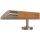 Buche Holz Handlauf Ø 42 mm gerade Edelstahlhalter und Enden, Länge: 30 cm mit 2 Halter und schräges Edelstahlendstück
