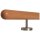 Buche Holz Handlauf Ø 42 mm gerade Edelstahlhalter und Enden, Länge: 60 cm mit 2 Halter und Halbkugel gefräst