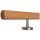 Buche Holz Handlauf Ø 42 mm gerade Edelstahlhalter und Enden, Länge: 70 cm mit 2 Halter und Radius gefräst