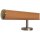 Buche Holz Handlauf Ø 42 mm gerade Edelstahlhalter und Enden, Länge: 120 cm mit 2 Halter und leicht gewölbte Edelstahlkappe