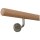 Buche Holz Handlauf unbehandelt Ø 42 mm gewinkelte Edelstahlhalter und Enden, Länge 260 cm mit 4 Halter und Radius gefräst