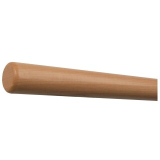 Buche Holz Handlauf Ø 42 mm mit Holzenden ohne Handlaufhalter, Länge 30 cm und Radius gefräst