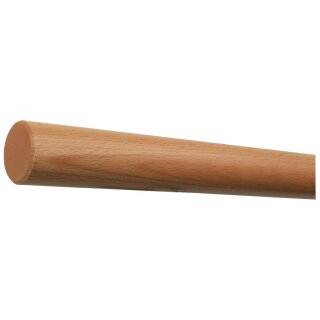 Buche Holz Handlauf Ø 42 mm mit Holzenden ohne Handlaufhalter, Länge 80 cm und gefast