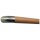 Buche Holz Handlauf Ø 42 mm mit Edelstahlenden ohne Handlaufhalter, Länge 60 cm und Edelstahl Bogen