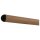 Buche Holz Handlauf Ø 42 mm schwarze Endstücke ohne Handlaufhalter, Länge 30 cm und halbrunde schwarze Endkappe