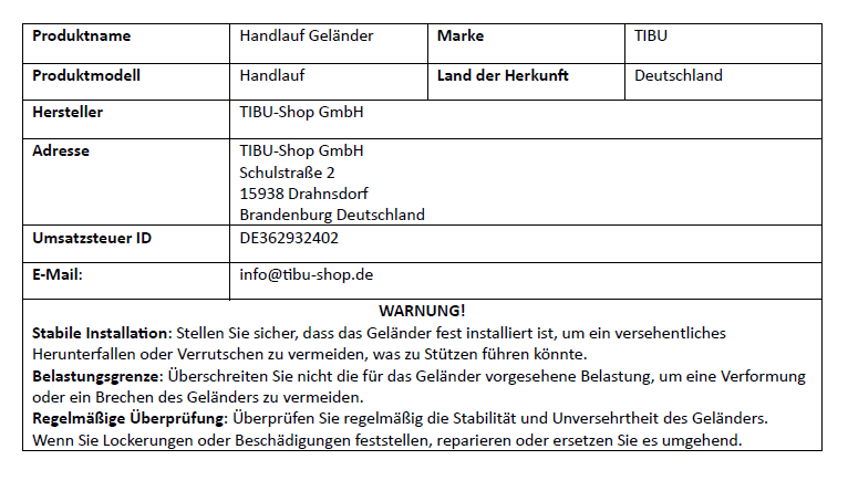 Sicherheitsinformation Neu