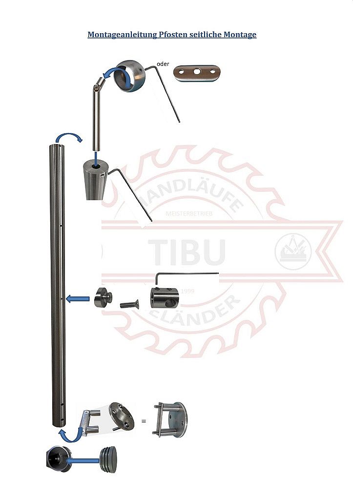 Montageanleitung Geländer Seitenmontage